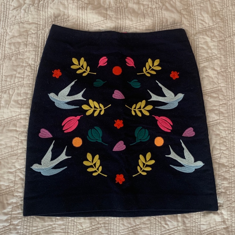 Boden | Fenella Floral Embroidered Skirt | US 4